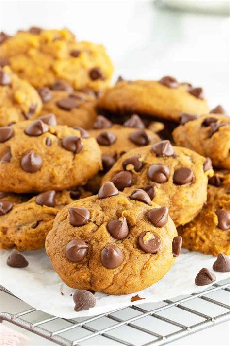 Pumpkin Chocolate Chip Cookies - The Kitchen Magpie
