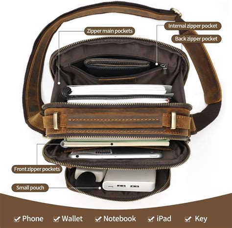 Buy Jack&Chris Leather Messenger Bag for Men, Man Purse Crossbody Bags ...