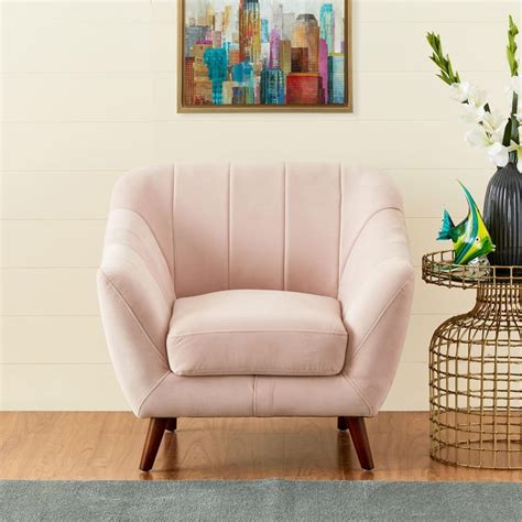 Buy Ivy Fabric 1-Seater Sofa - Pink from Home Centre at just INR 22495.0