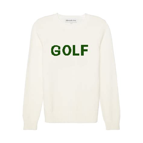 Ellsworth & Ivey's Women's Golf Classic Crewneck Sweater - Ivory with ...
