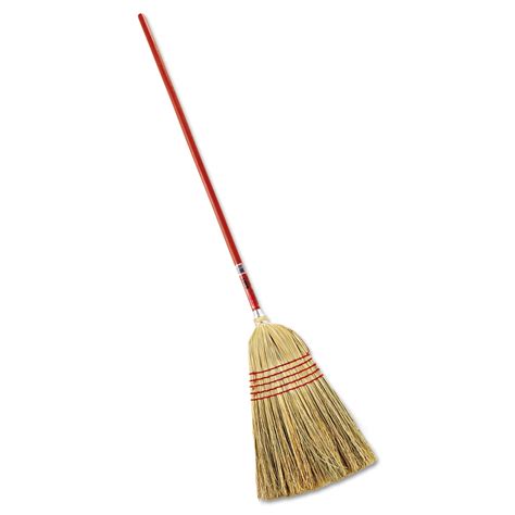 Rubbermaid Commercial Standard Corn-Fill Broom, 38" Handle, Red ...