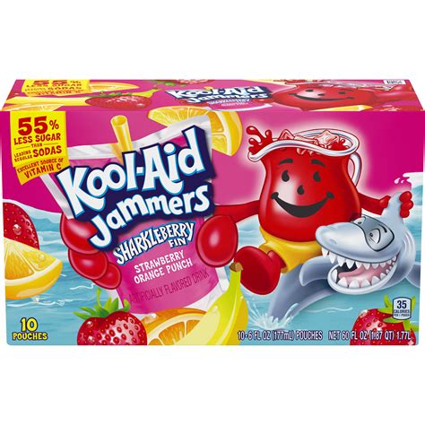 Kool-Aid Jammers Sharkleberry Fin Strawberry Orange Punch Artificially ...