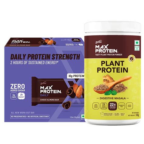 Buy RiteBite Max Protein Daily Choco Almond 10g Protein Bar Pack of 6 ...