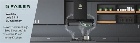Faber 60 cm 1095 m³/HR Straight Glass Kitchen Chimney (3N1 AEROSTATION ...