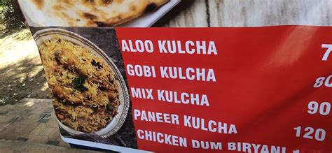 Menu at Tasty kulcha, Nerul