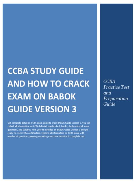 Image result for CCBA Study Guide