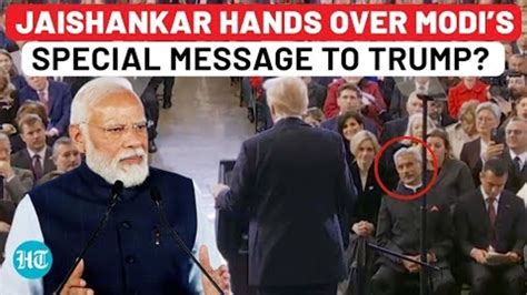 Jaishankar Gets Front Row Seat At Trump Inauguration, 'Hands Over' PM ...