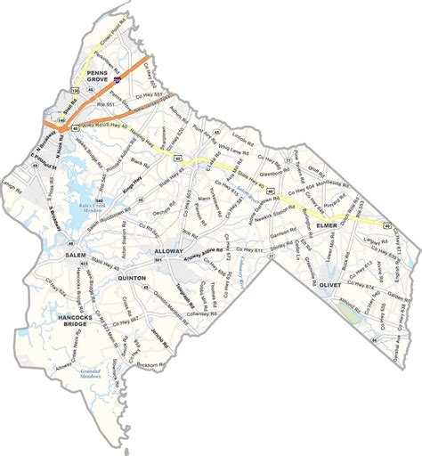 Gloucester County Map, New Jersey - US County Maps