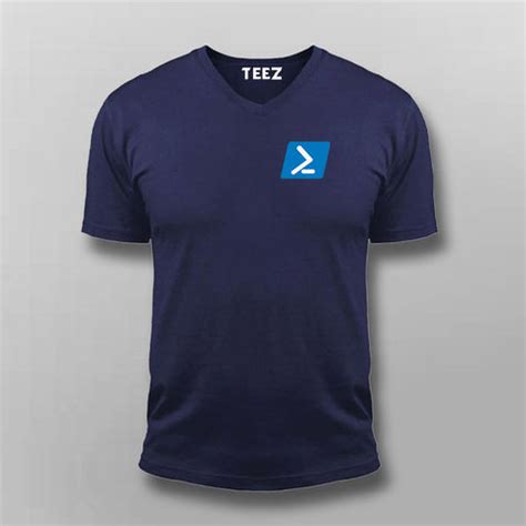 Powershell framework programming IT chest logo t shirt for Men - TEEZ.in