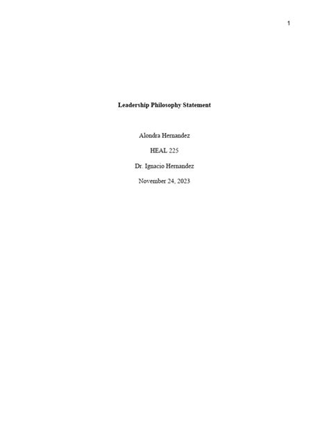 Leadership Philosophy Statement Examples 的图像结果