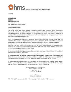 RE: Preliminary Findings of Fact Doc Template | pdfFiller