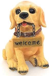 Buy Welcome Dog Statue Figurine Showpiece - Beige Color | Height 16 cm ...