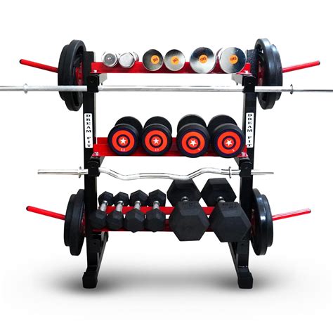 DREAM FIT 3in1 Storage Rack for home gym - 3-tier dummbbell rack ...