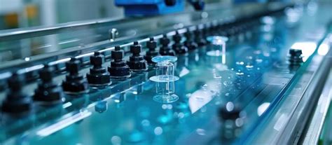 Conveyor belt of glass containers in a factory | Premium AI-generated image