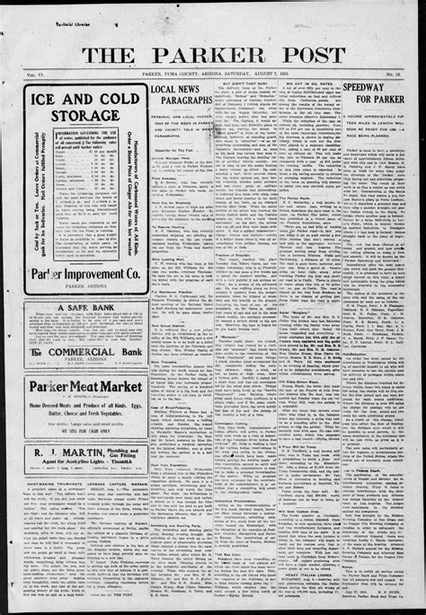 The Parker Post, 1915-08-07 | Arizona Memory Project