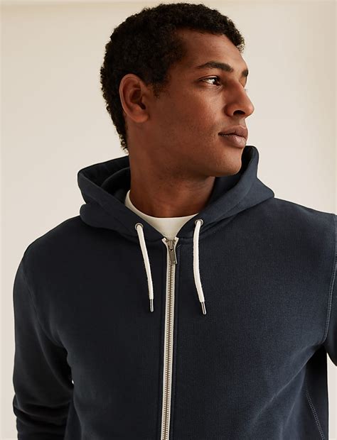 Buy Heavyweight Zip Up Hoodie at Marks & Spencer
