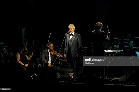 Andrea Bocelli performs in Marostica, Italy, on September 14, 2016 ...