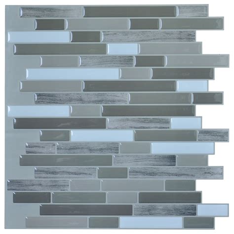 Art3d Peel & Stick Wall Tile for Backsplash, Long Stone (6 Pack) - 12 ...