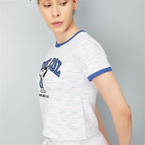 Buy Women Peanuts Printed Sports T-shirt Online at just Rs. 499.0 ...
