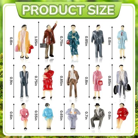 Buy 100 Pcs 1: 87 HO Scale People Figurines Miniature People Figurines ...