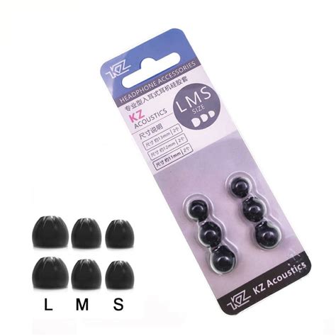 KZ 3 Pair Star Line Silicone Eartips | Concept Kart