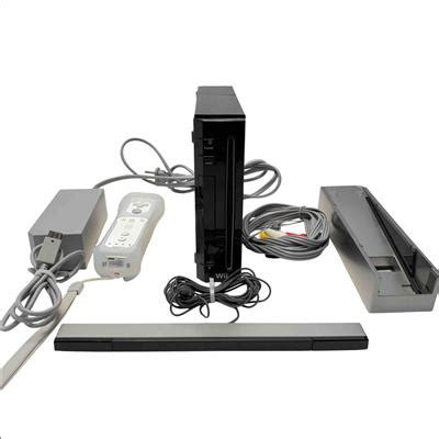 Nintendo Wii Console Black RVL-001 Complete Set with Wii Remote and Cables