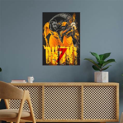 High-Quality Metal Posters - Indian Cricketer MS Dhoni MS02 | Vibrant ...