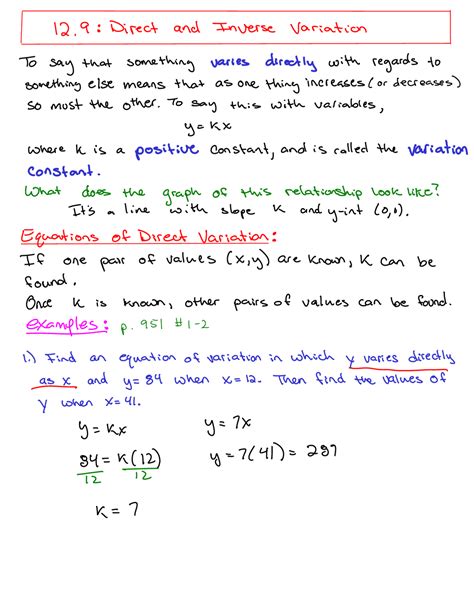 Image result for Direct and Inverse Variation Worksheet