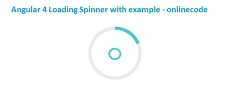 Angular 4+ Loading Spinner With Example - Onlinecode