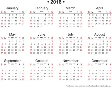 Free Printable Calendar 2018 Printable Blank Calendar Org - Riset