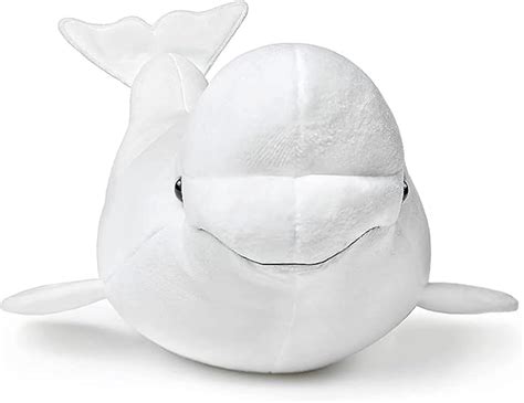 FRANKIEZHOU Simulation Beluga Whale Plush-15.7inch,Lifelike Beluga ...