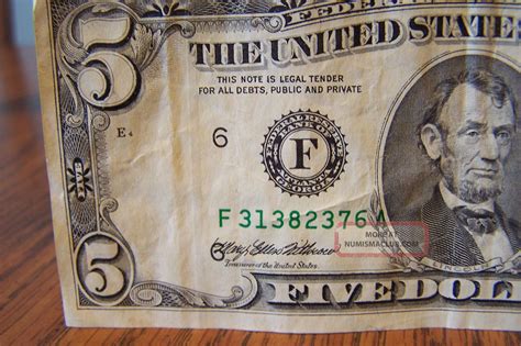 Five Dollar Bill Errors at Lowell Jeter blog