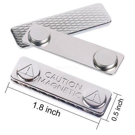 Strong Magnetic Name Badge Holders with Steel Back Plate, 100 Pack Name ...