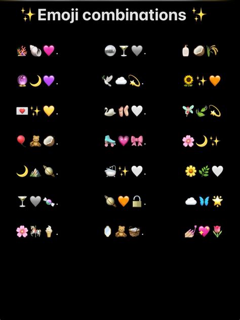 Cute Emoji Combos🌷 | Instagram emoji, Cute emoji combinations, Emoji ...