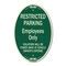 Signmission Restricted Parking Employees Only Violators W, 12 In X 18 ...