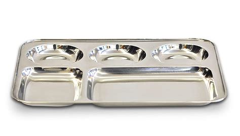 Buy Shanika Stainless Steel Lunch/Dinner Plate/Bhojan Thali 5 in 1 ...