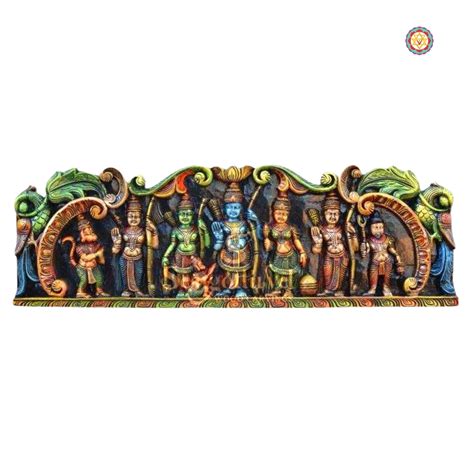 Horizontal wooden wall panels Ramayana theme | PrettyHomesIndia ...