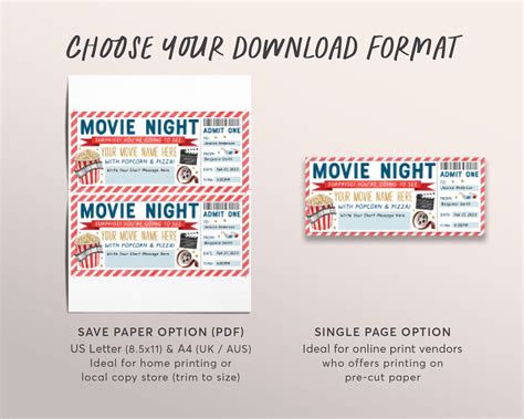 Free printable movie tickets online, Download Free printable movie ...