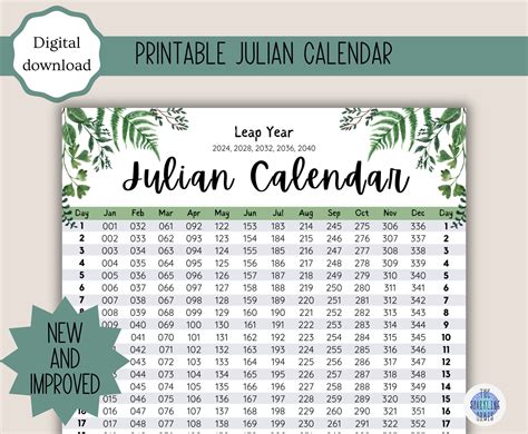 2025 Printable Julian Calendar | Calendars 2025