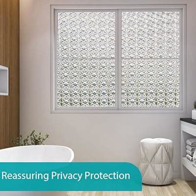 Buy Window Privacy Film Antique Frosted Stained Glass Window Cling: 3D ...