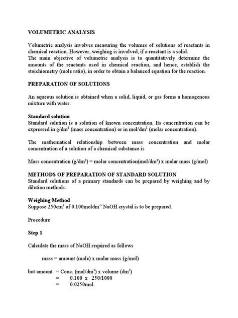 Image result for Standard Solution Examples