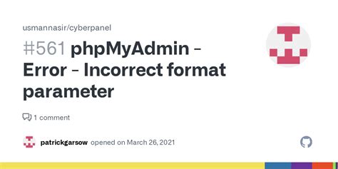 phpMyAdmin Error Incorrect Format Parameter Hestia 的图像结果
