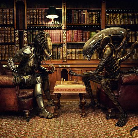 Image result for Alien and Predator Playing Chess