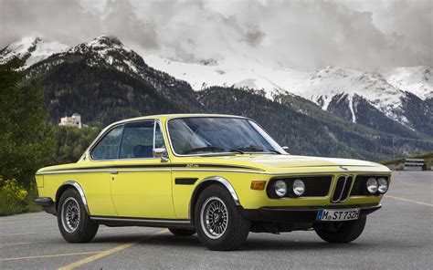 Fotos von BMW 1971-73 3.0 CSL Worldwide (E9) Gelb Berg 3840x2400