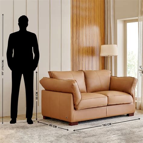 Buy Sorrento NXT Half Leather 2-Seater Sofa - Tan from Home Centre at ...