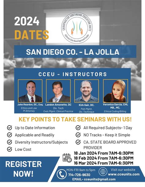 SAN DIEGO COUNTY CA APPROVED CONTINUING EDUCATION SEMINARS, EMBASSY ...