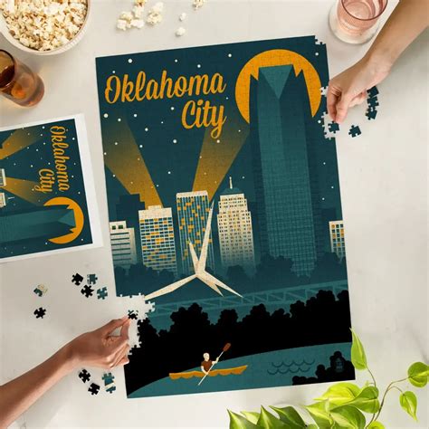 Puzzle | 1000-Piece | Oklahoma City Skyline - PLENTY Mercantile & Venue