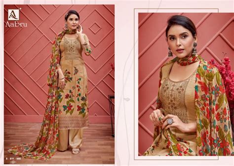 Alok Aabru Digital Style Print with Fancy Thread Embroidery Collection