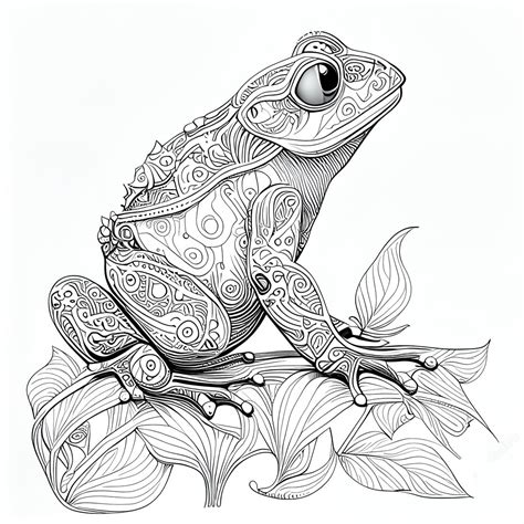 12 Pack Stress Relief Coloring Page, Frogs Digital Print, Filigree Detailed Mandala Instant ...