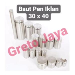 Jual ( 30x40 ) Baut Pin Pen Iklan 30 mm x 40 mm Sign Board Wall Akrilik ...